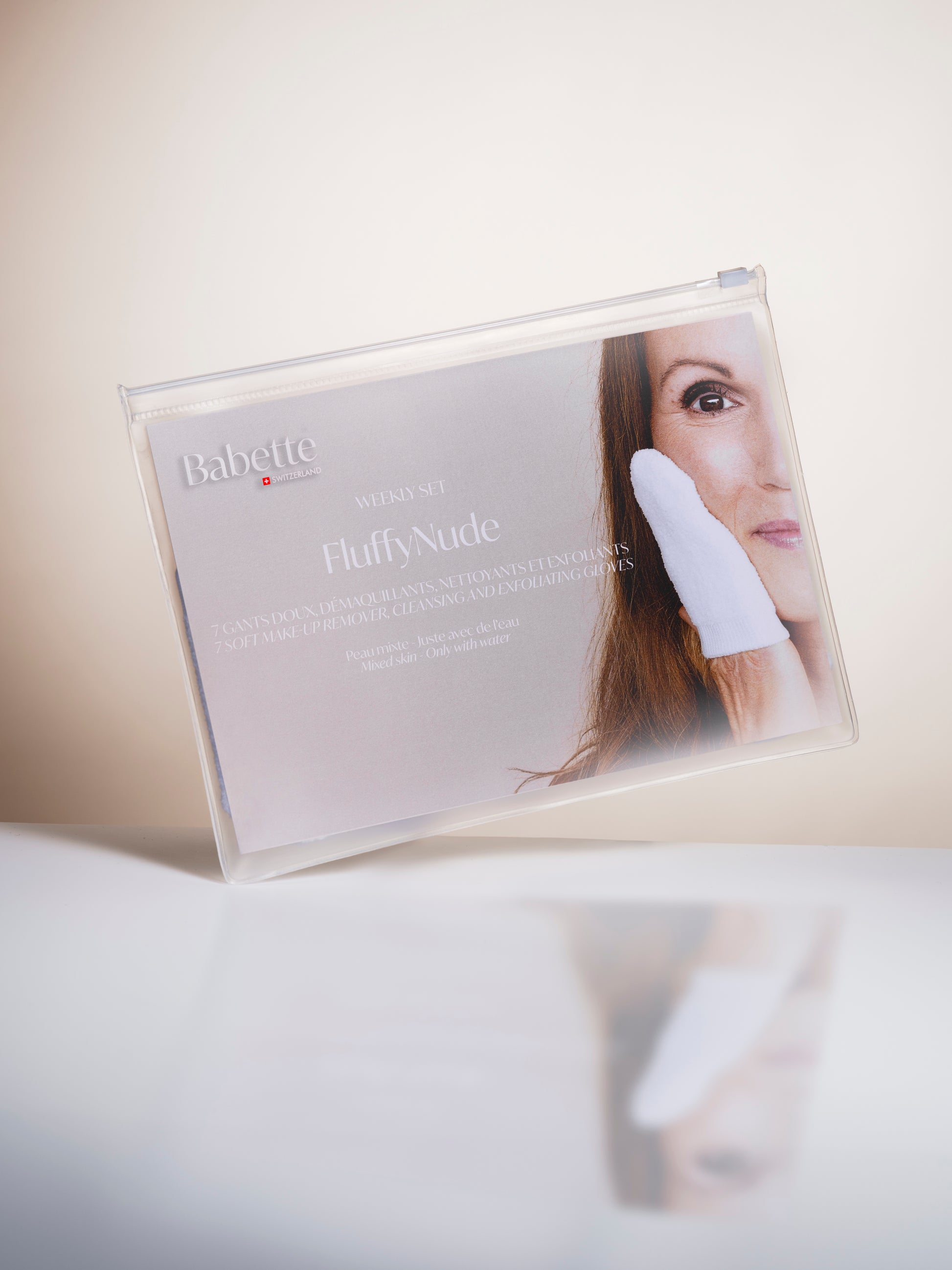 FluffyNude Weekly Set l Gants exfoliants, nettoyants et démaquillants