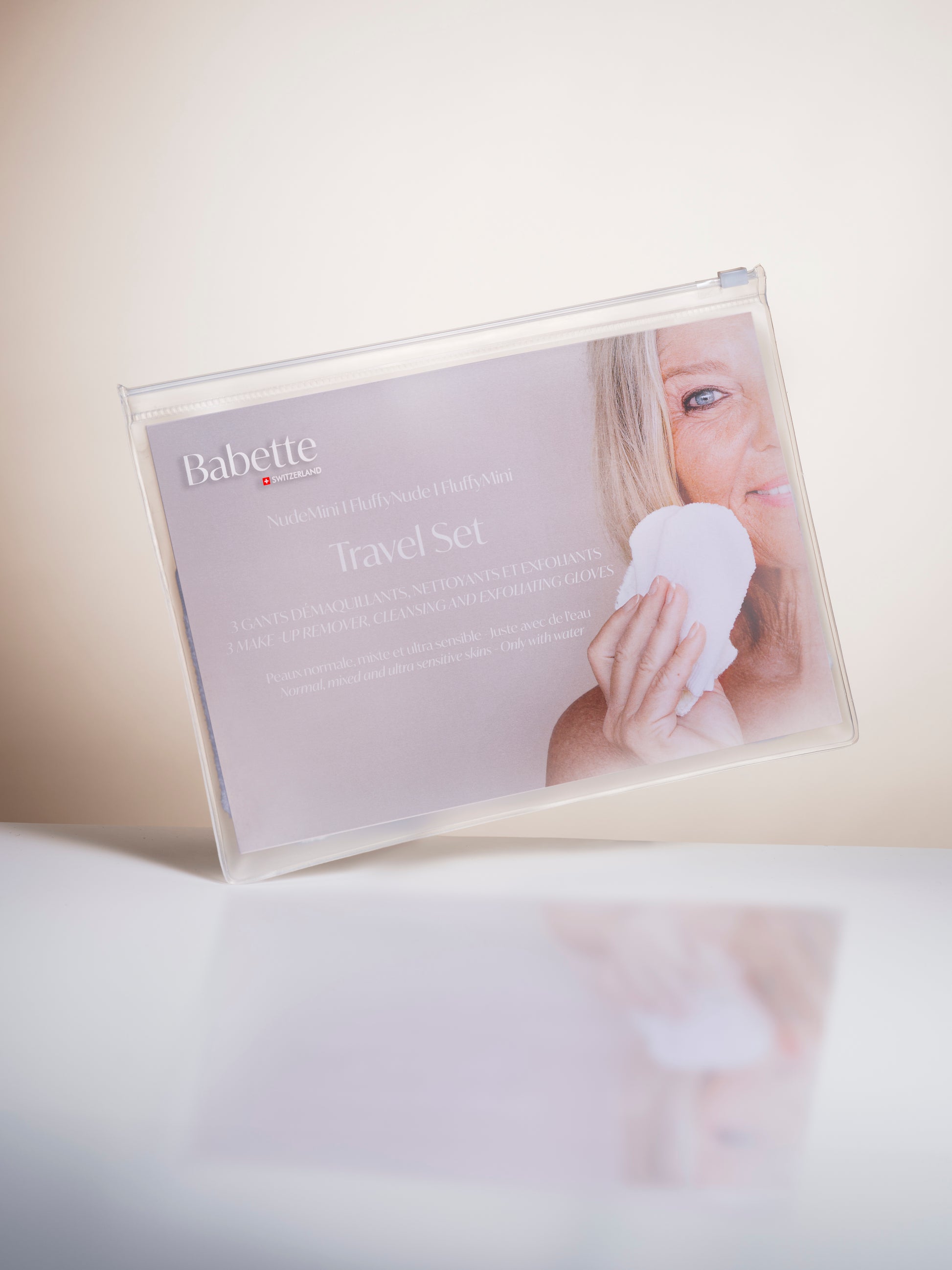 Travel Set l 3 gants nettoyants, exfoliants et démaquillants